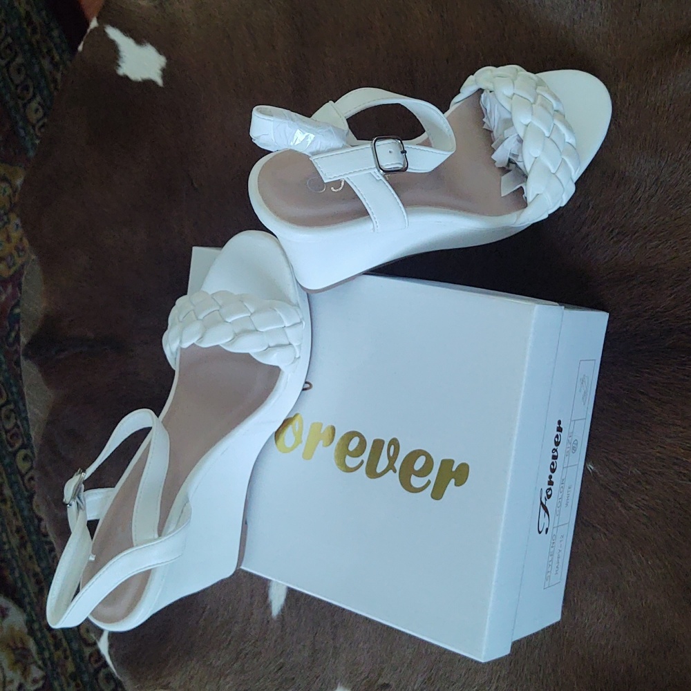 Forever white sandals